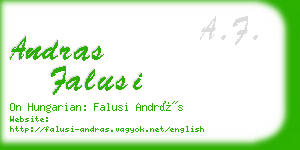 andras falusi business card